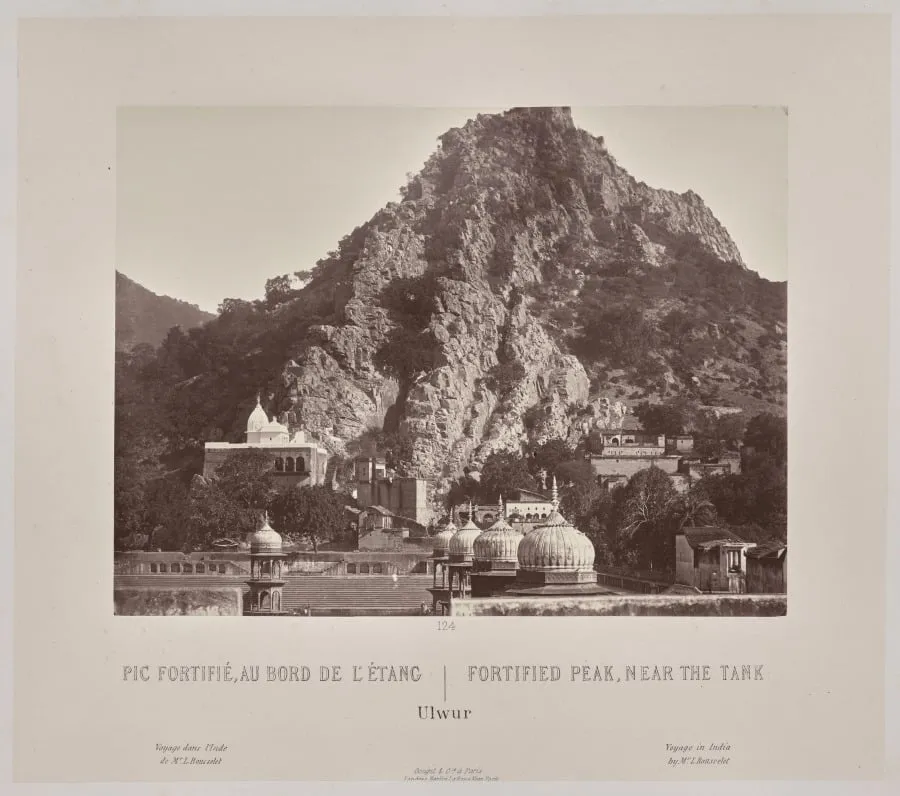 Fortified Peak, Near the Tank, Ulwur, by Louis-Théophile Marie Rousselet, 1866