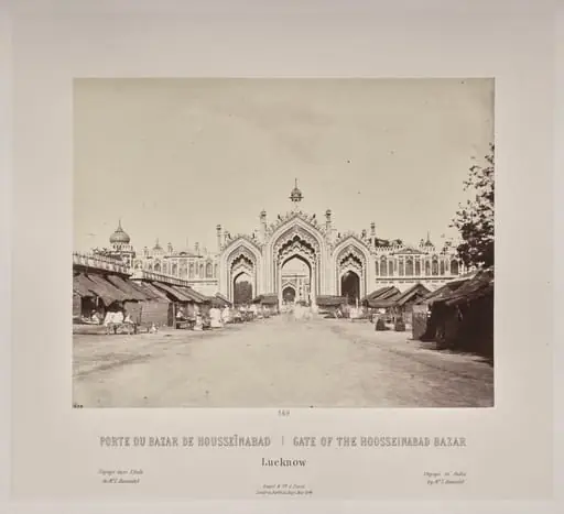 Gate of the Hoosseinabad Bazar, Lucknow, by Louis-Théophile Marie Rousselet