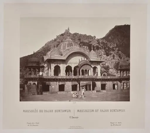 Mausoleum of Rajah Buktawur, Ulwur, by Louis-Théophile Marie Rousselet