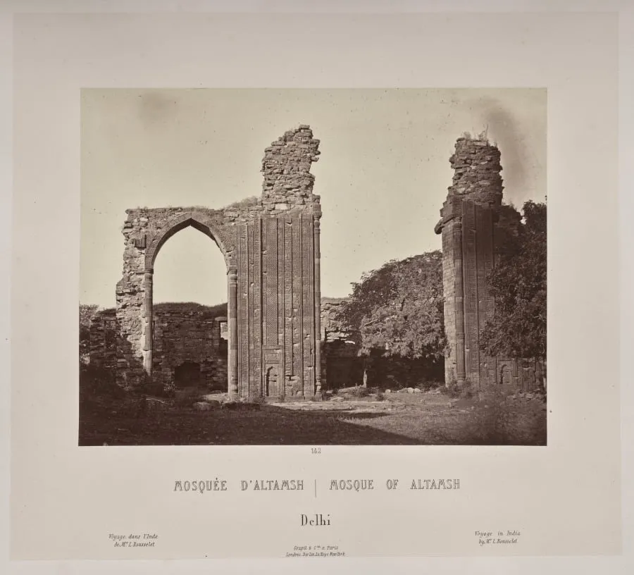 Mosque of Altamsh, Delhi, by Louis-Théophile Marie Rousselet, 1866