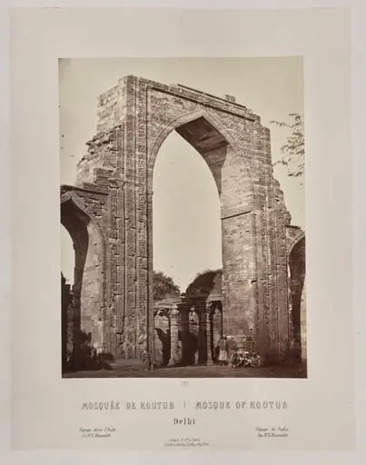 Mosque of Kootub, Delhi, by Louis-Théophile Marie Rousselet