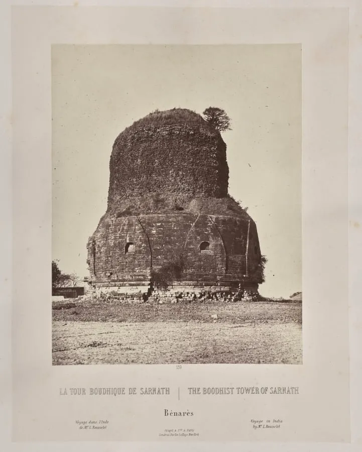 The Boodhist Tower of Sarnath, Bénarès, by Louis-Théophile Marie Rousselet, 1866