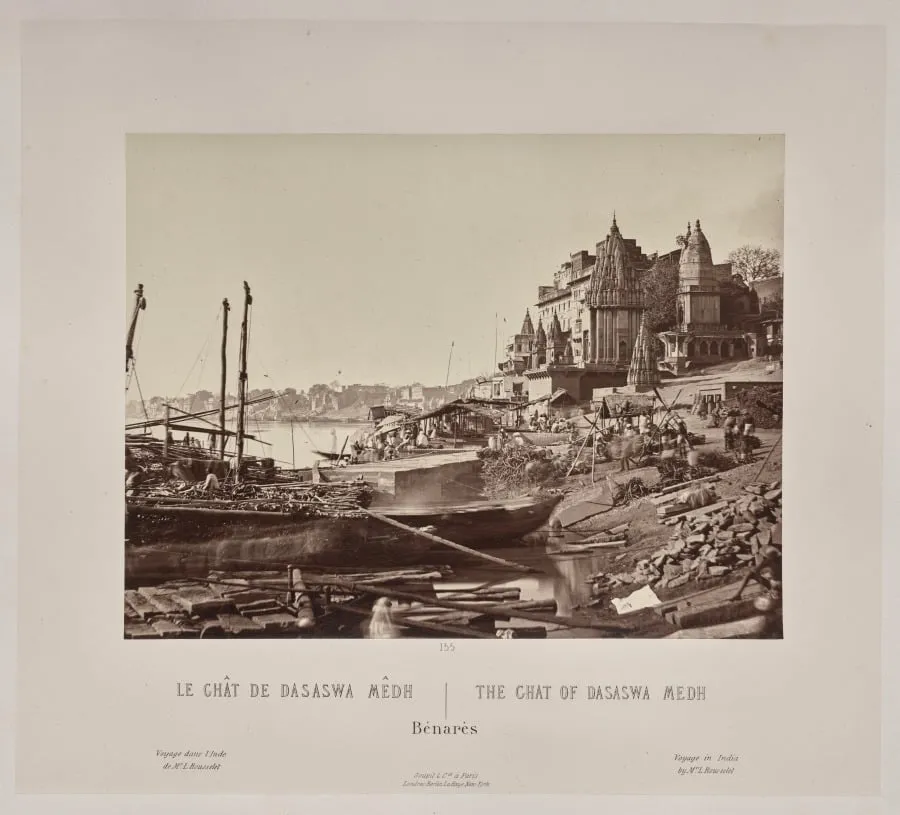 The Ghat of Dasaswa Medh, Bénarès, by Louis-Théophile Marie Rousselet, 1866