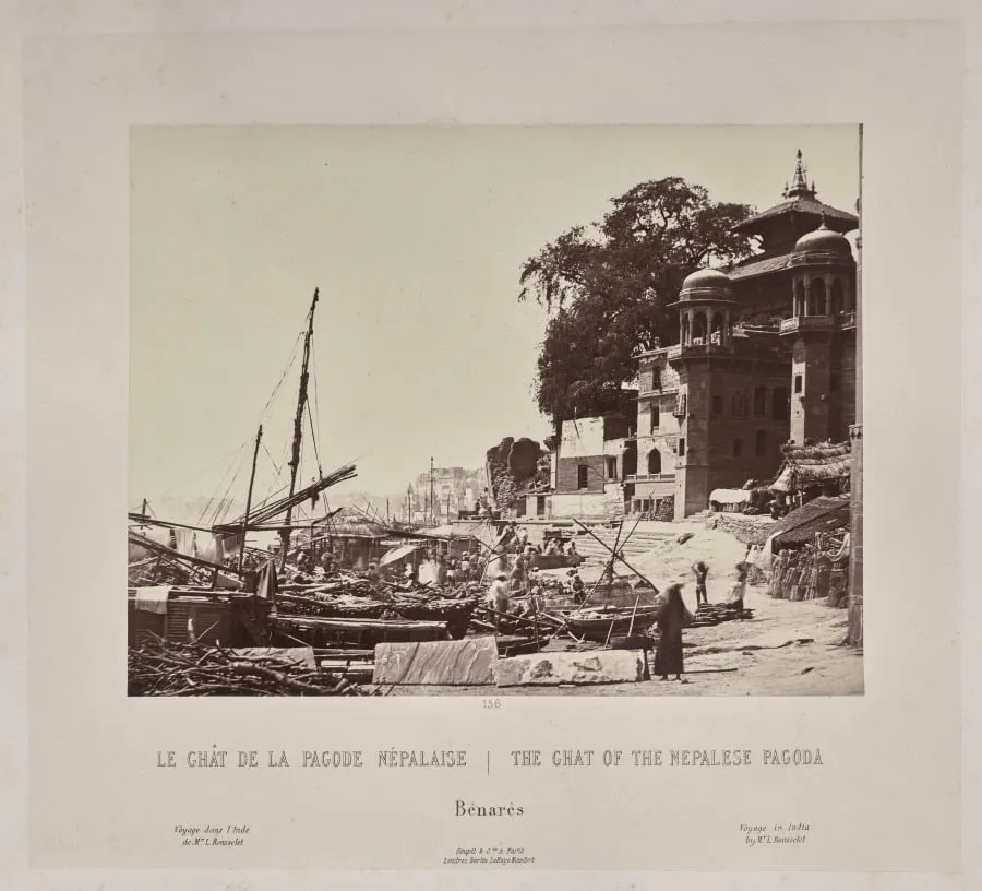 The Ghat of the Nepalese Pagoda, Bénarès, by Louis-Théophile Marie Rousselet, 1866