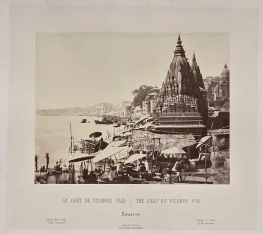 The Ghat of Vishnoo Pud, Bénarès, by Louis-Théophile Marie Rousselet