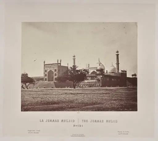 The Jummah Musjid, Delhi, by Louis-Théophile Marie Rousselet