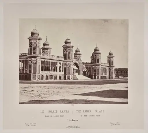 The Lanka Palace in the Kaiser Bach, Lucknow, by Louis-Théophile Marie Rousselet