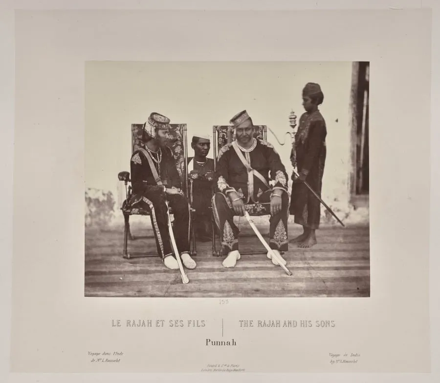 The Rajah and His Sons, Punnah, by Louis-Théophile Marie Rousselet, 1866