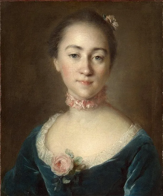 Portrait of Ekaterina Golovkina, by Louis Tocqué, oil, 1757