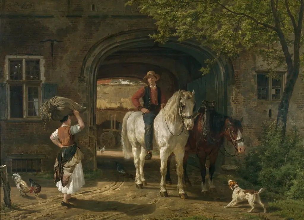 On their Way to the Field, by Louis Van Kuyck