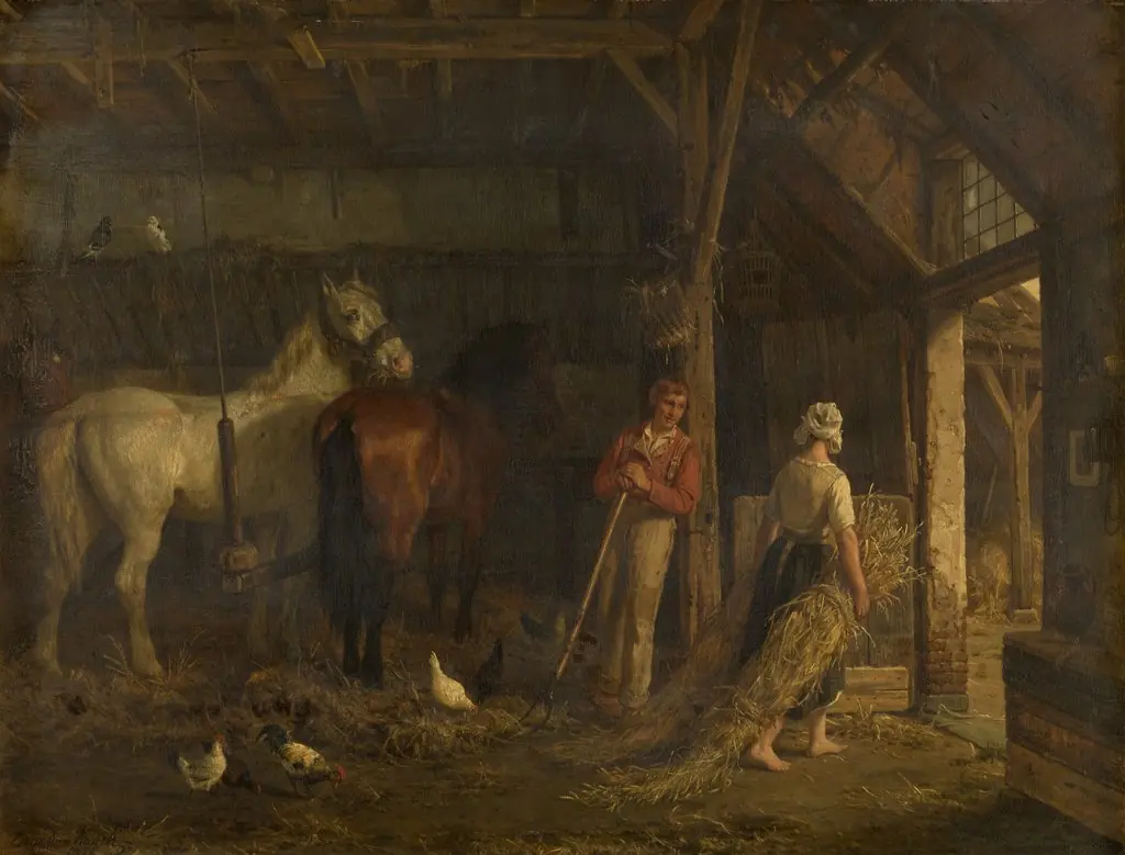 Stable Interior, by Louis Van Kuyck