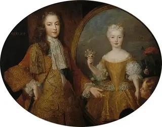 Louis XV and the Infanta Marie-Anne-Victoire, by Alexis Simon Belle