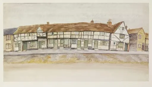 Houses in Rose Street, Wokingham, by Louisa Puller