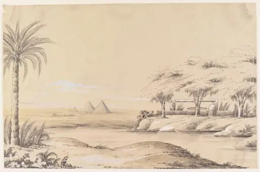 Pyramids of Geezeh.  Egypt, by Louisa Tenison