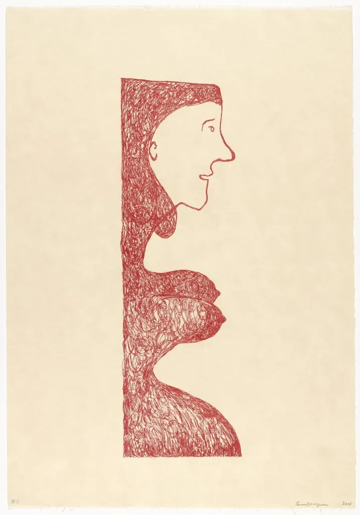 Untitled, by Louise Bourgeois, ink, 2001