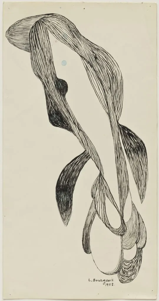 Untitled, by Louise Bourgeois, ink, 1951