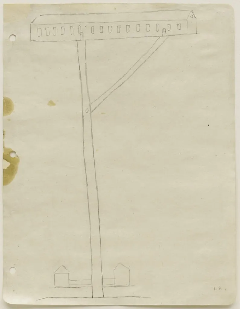 Untitled, by Louise Bourgeois, graphite, 1946