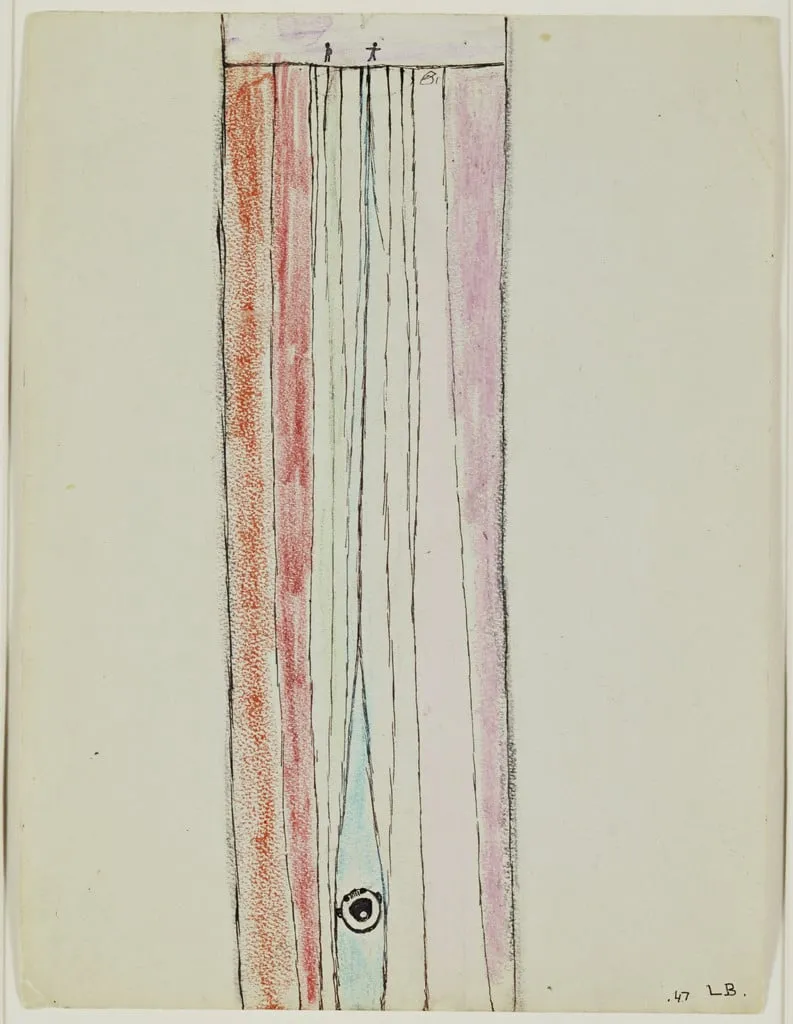 Untitled, by Louise Bourgeois, graphite, 1943