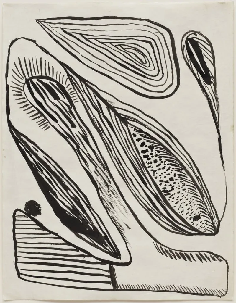 Untitled, by Louise Bourgeois, ink, 1950