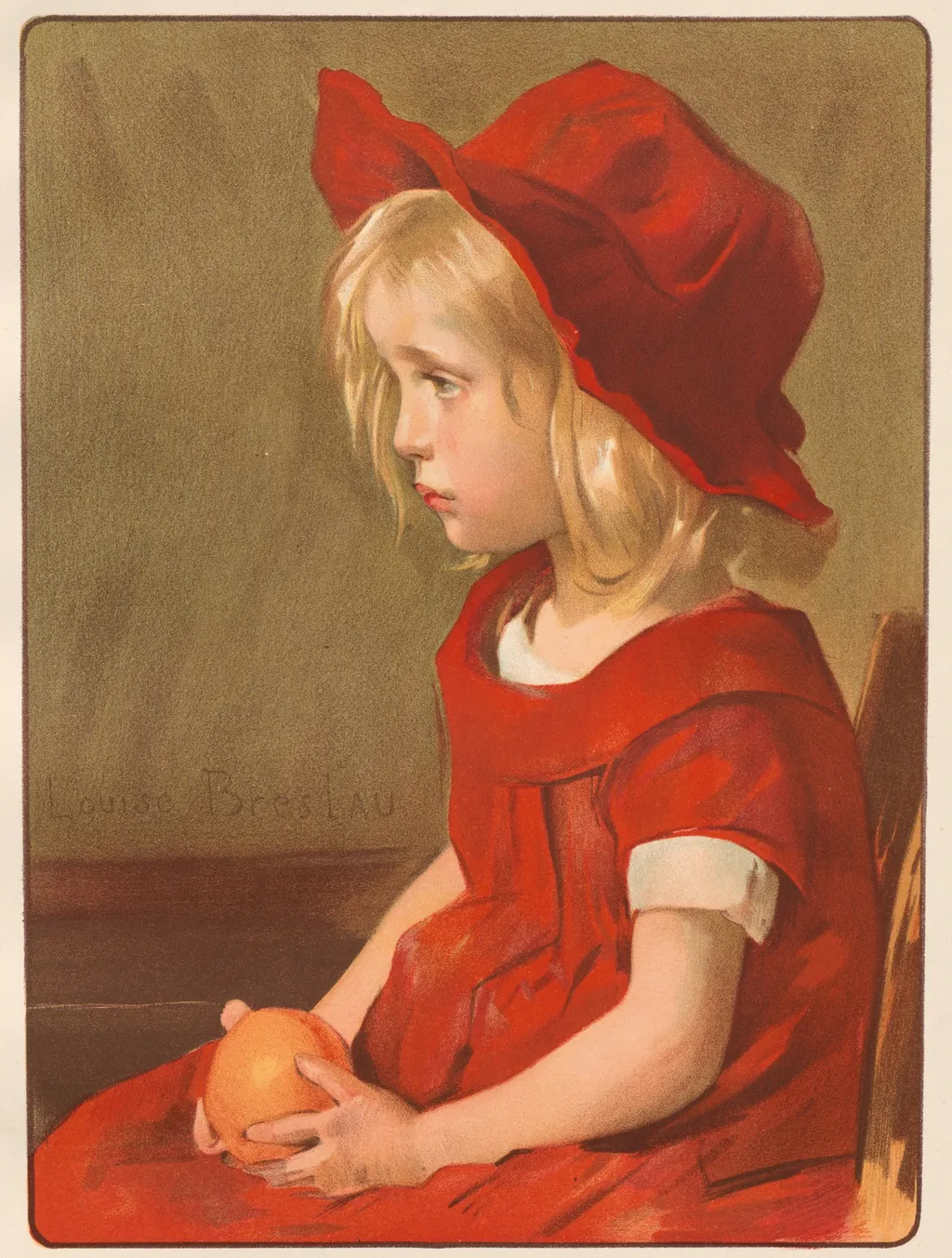 Fillette à l'Orange, by Louise Catherine Breslau, unspecified, 1900