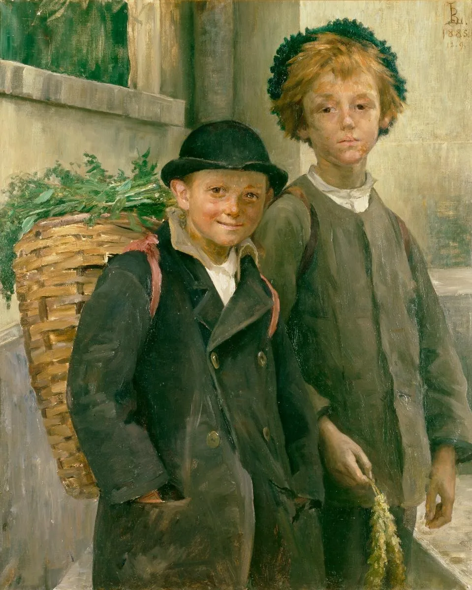 Gamins de Paris, by Louise Catherine Breslau, oil, 1893
