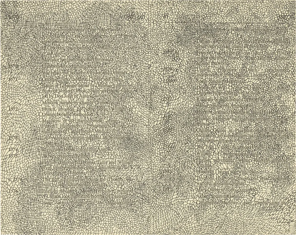 Untitled, by Louise Hopkins, ink, 2002
