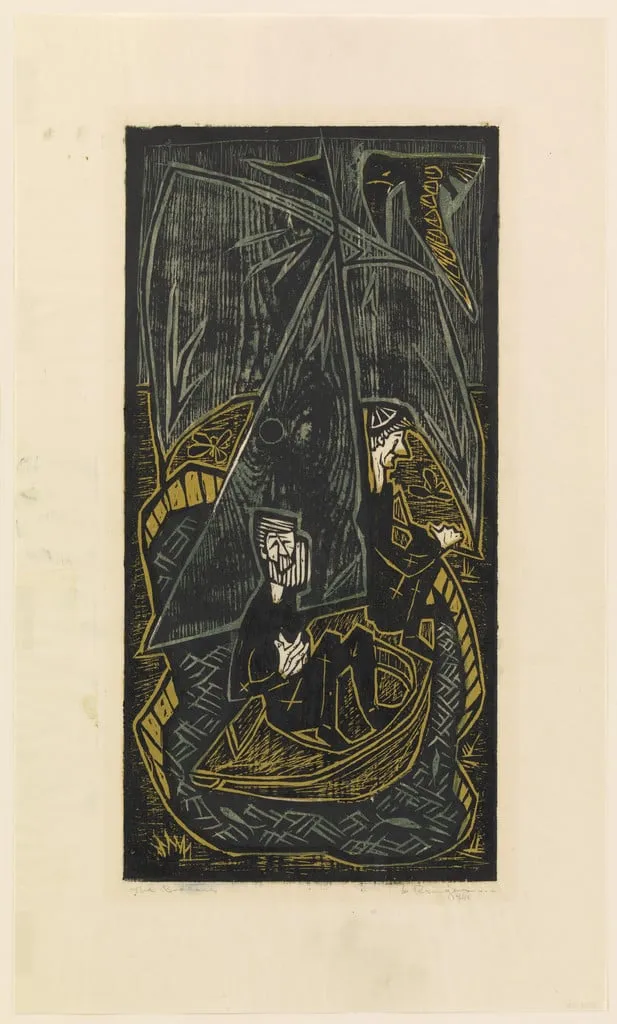 Untitled, by Louise Kruger, ink, 1948