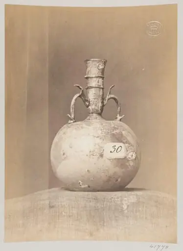 Antique glass vase, by Louise Laffon