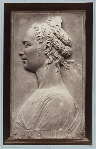 Bas-relief Bust of Faustina, by Louise Laffon