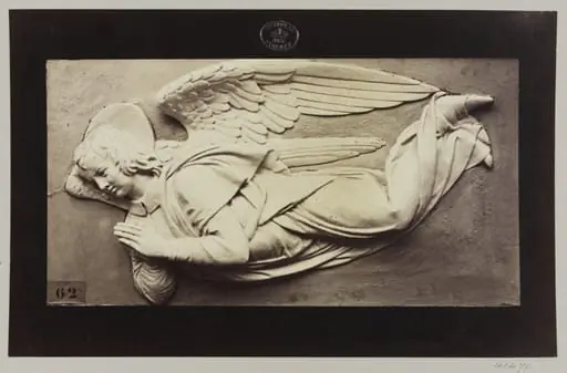 Bas-relief figure of a Flying Angel, by Louise Laffon