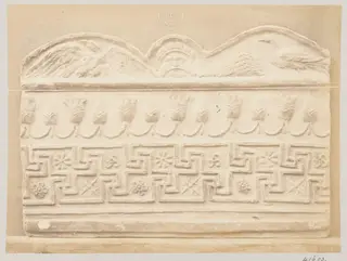 Bas-relief of Palmette and Meandres in terra cotta