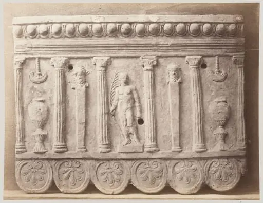 Bas-relief portion of a frieze of Cestiphore conqueror in terra cotta, by Louise Laffon