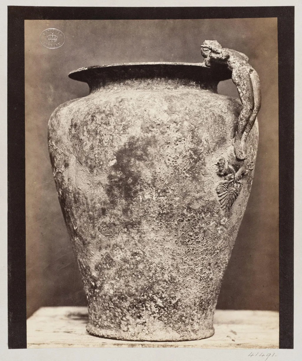 Etrusco-Greek Bronze Vase, by Louise Laffon, photographic, 1864