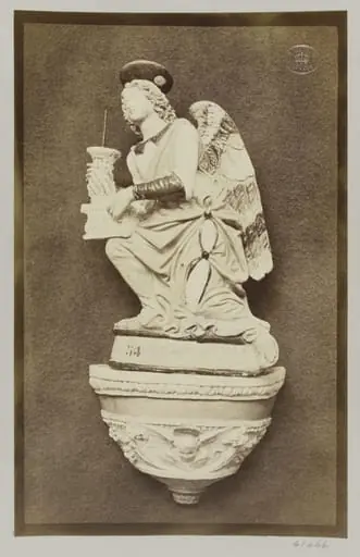 Figure of an Angel holding pricket candlestick by Luca della Robbia Ware, by Louise Laffon