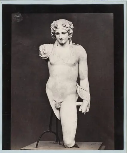 Fragment of a marble statue of Baccus, by Louise Laffon