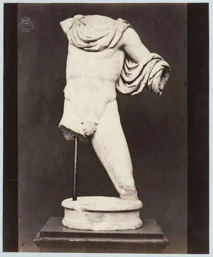 Fragment of a small marble statue, by Louise Laffon