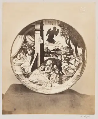 Majolica plate - The death of Archimedes