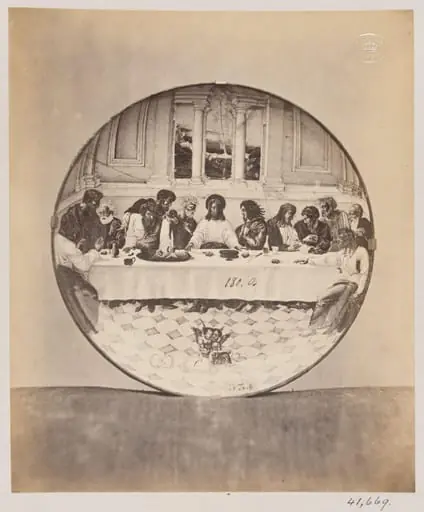 Majolica plate - The Last Supper, by Louise Laffon