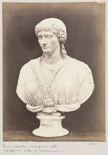 Marble bust of Agrippina, wife of Germanicus, by Louise Laffon