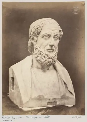 Marble bust of Homer, by Louise Laffon