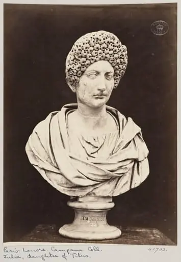 Marble bust of Julia, by Louise Laffon