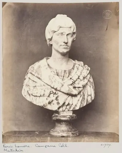 Marble bust of Matidie, by Louise Laffon