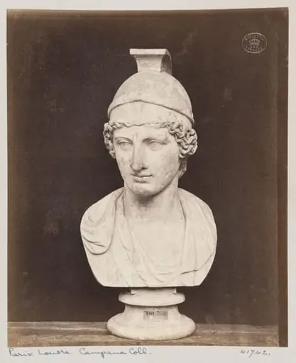 Marble bust of Rome, by Louise Laffon