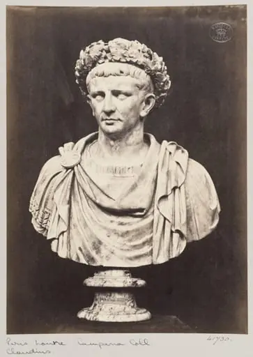 Marble bust of the Emperor Claudius, by Louise Laffon
