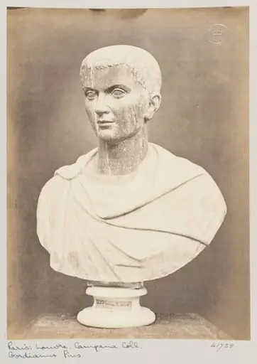 Marble bust of the Emperor Gordian (the pius), by Louise Laffon