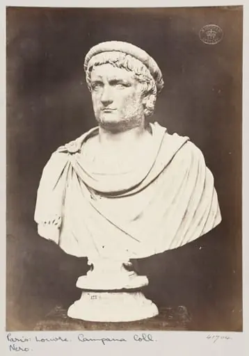 Marble bust of the Emperor Nero, by Louise Laffon