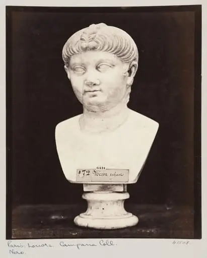 Marble Bust of the Emperor Nero when a child, by Louise Laffon