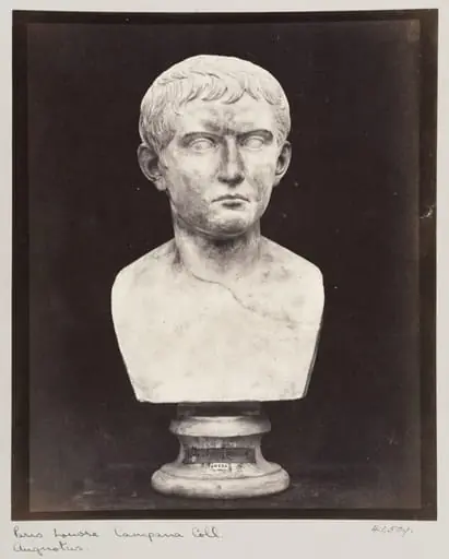 Marble Bust of the Emperor Octavius Augustus, by Louise Laffon