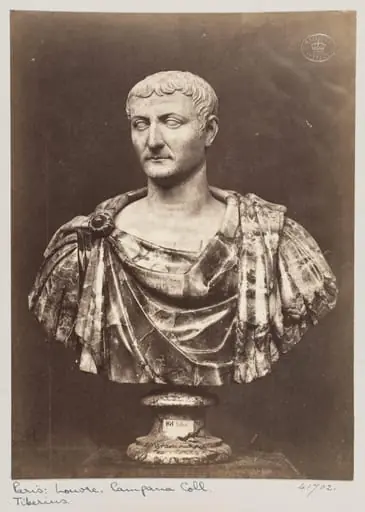 Marble bust of the Emperor Tiberius, by Louise Laffon