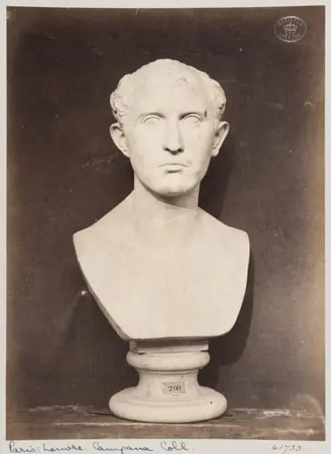 Marble bust of unnamed male, by Louise Laffon